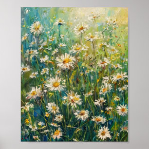 Sun-Drenched Serenity: An Impressionistic Meadow Poster