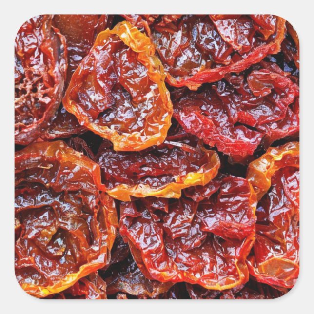 Sun-dried Tomatoes Square Sticker (Front)