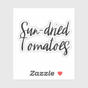 Sun-Dried Tomatoes Storage Sticker