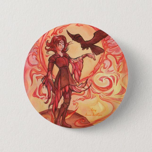 Sun Elf 6 Cm Round Badge (Front)