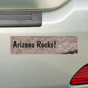Sun Etched Lava Rock Photograph Custom Bumper Sticker
