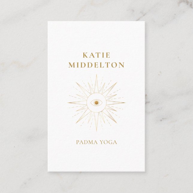 Sun Eye Yoga Reiki Wellness Business Card (Front)
