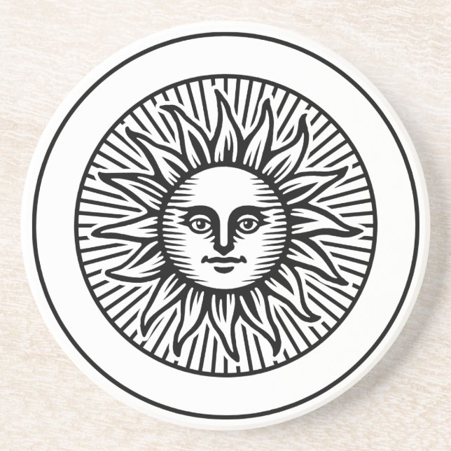 Sun Face 03 Coaster (Front)