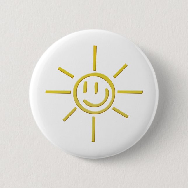 Sun Face 6 Cm Round Badge (Front)