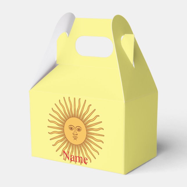 Sun face Art Illustration Thunder_Cove Favour Box (Front Side)