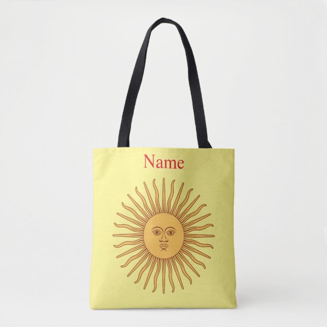 Sun face Art Illustration Thunder_Cove Tote Bag (Front)