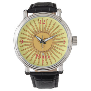 Sun face Art Illustration Thunder_Cove Watch