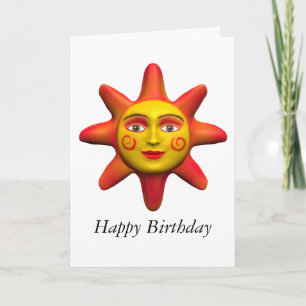 Sun face - Birthday Card