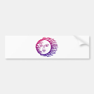 Sun Face Bumper Sticker