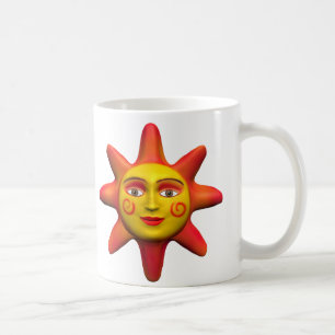 Sun face coffee mug