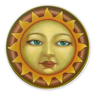 Sun Face Door or Drawer Pull