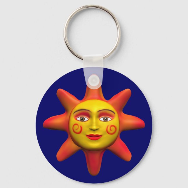 Sun face key ring (Front)