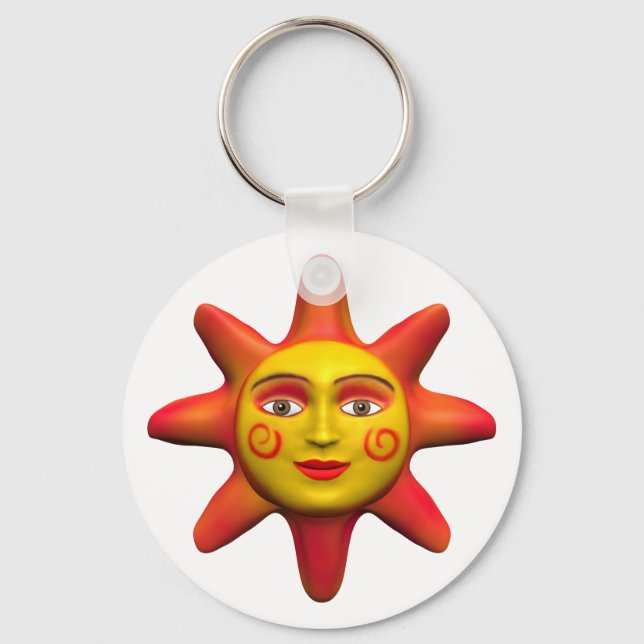 Sun face key ring (Front)