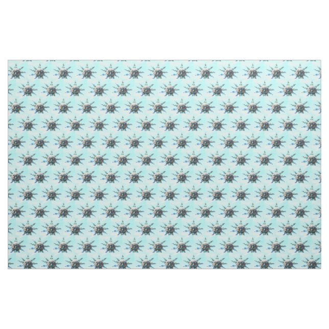 sun-face light blue fabric (Yard)