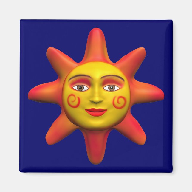 Sun face magnet (Front)