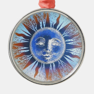 Sun Face Metal Tree Decoration