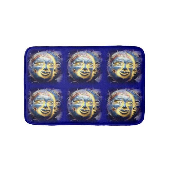 sun-face moon-face bath mat (Front)