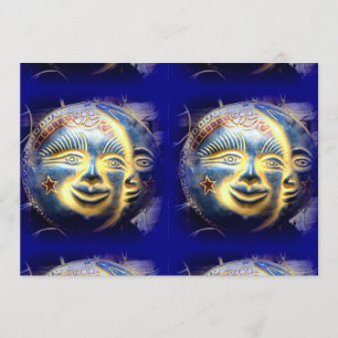 sun face/ moon face invitation