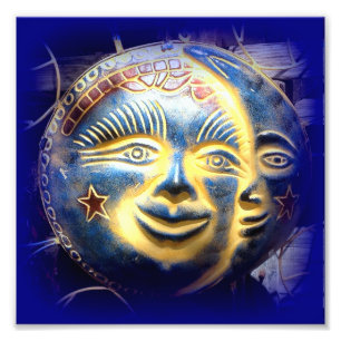 sun face/ moon face photo print