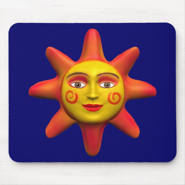 Sun face mouse mat (Front)