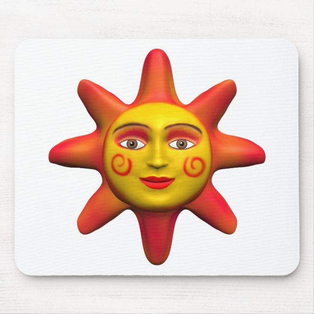 Sun face mouse mat (Front)
