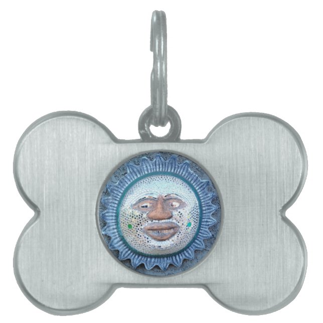 sun face pet tag (Front)