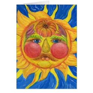 Sun Face with Fruit, Vegetables, Flowers