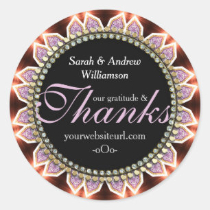 Sun Fire Glow Energy Thanks Stickers