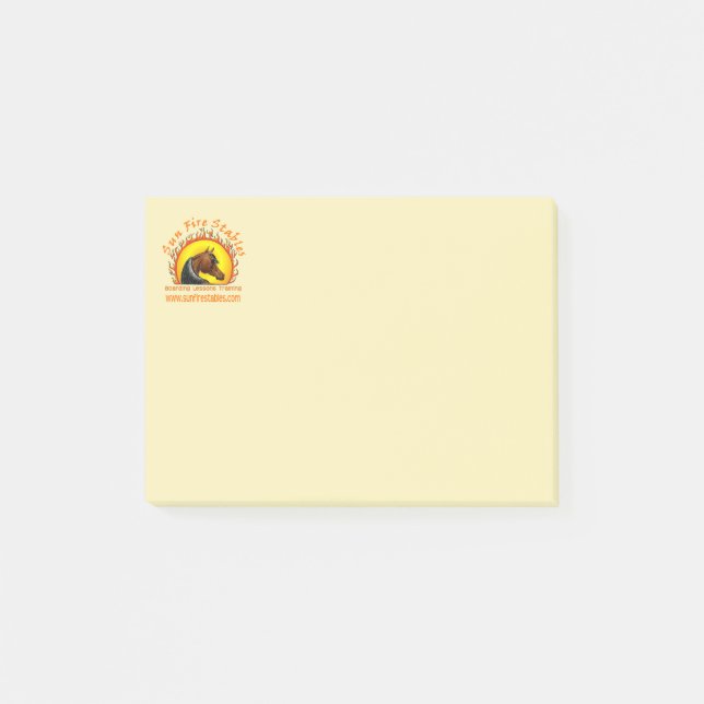 Sun Fire Stables 4x3 Post it Pad Post-it Notes (Front)