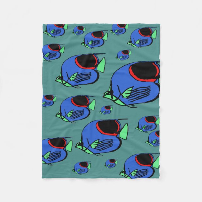 Sun Fish #3 Fleece Blanket (Front)