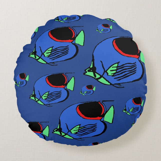 Sun Fish #3 Round Cushion (Front)
