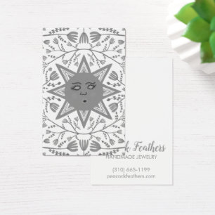 Sun & Floral Earring Necklace Jewellery Display Ca