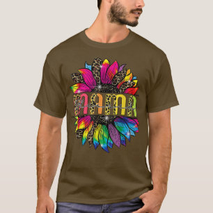 Sun Flower Blessed Mama Leopard Tee Mother's Day M