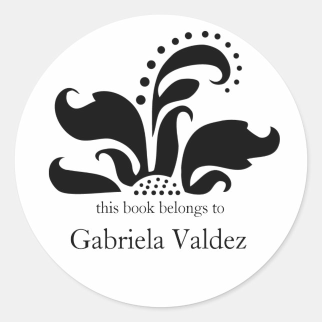 Sun Flower Book Labels (Front)