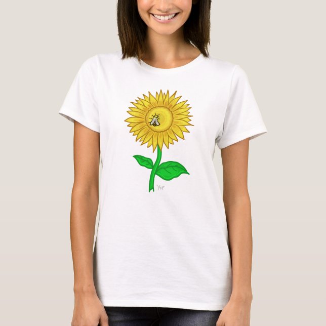 Sun flower cute women tshirt (Front)