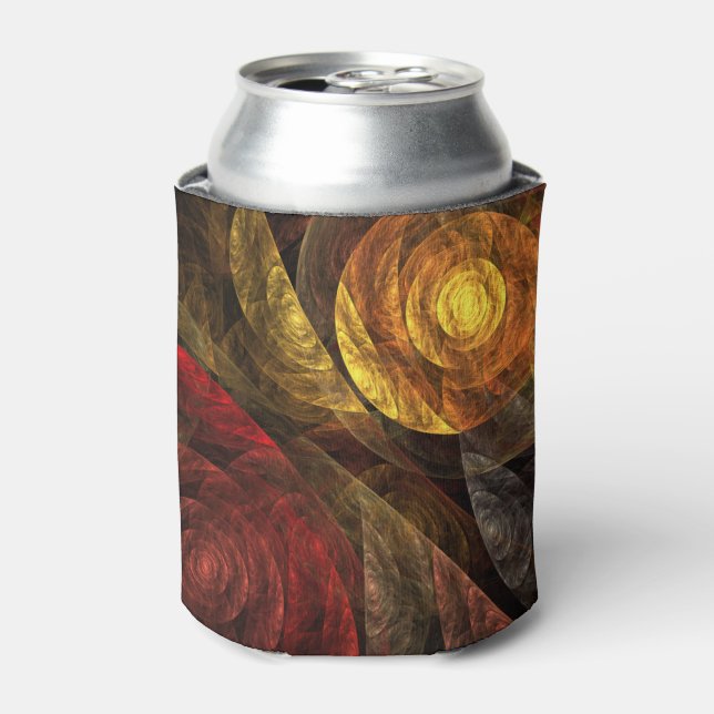 Sun Flower Floral Modern Abstract Art Pattern Can Cooler (Can Front)