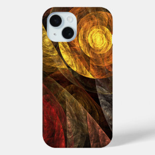 Sun Flower Floral Modern Abstract Art Pattern iPhone 15 Case