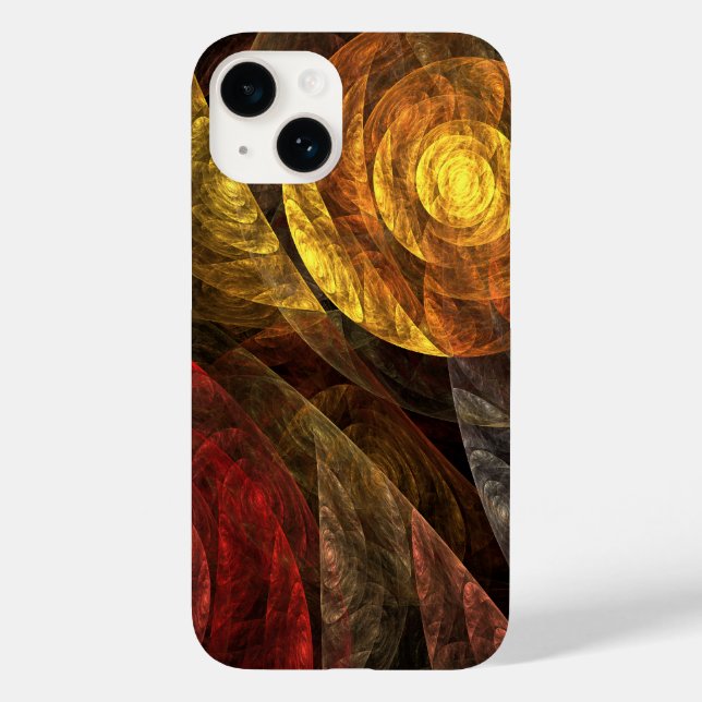 Sun Flower Floral Modern Abstract Art Pattern Case-Mate iPhone Case (Back)