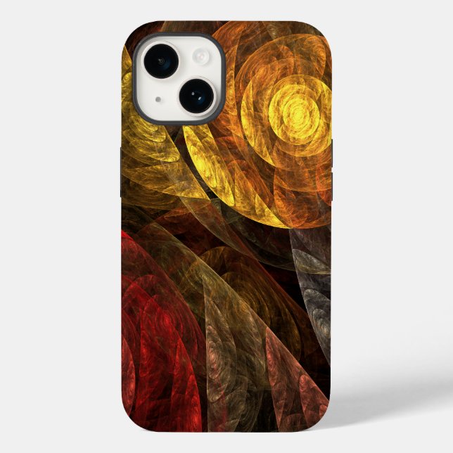 Sun Flower Floral Modern Abstract Art Pattern Case-Mate iPhone Case (Back)