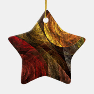 Sun Flower Floral Modern Abstract Art Pattern Ceramic Tree Decoration