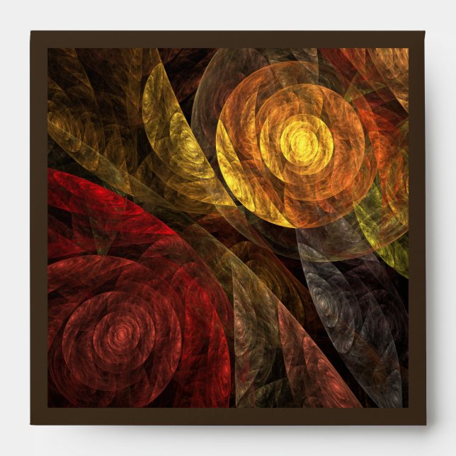 Sun Flower Floral Modern Abstract Art Pattern Envelopes (Front)