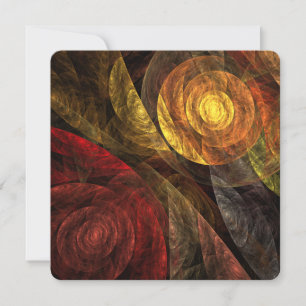 Sun Flower Floral Modern Abstract Art Pattern Invitation