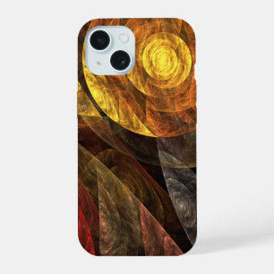 Sun Flower Floral Modern Abstract Art Pattern iPhone 15 Case
