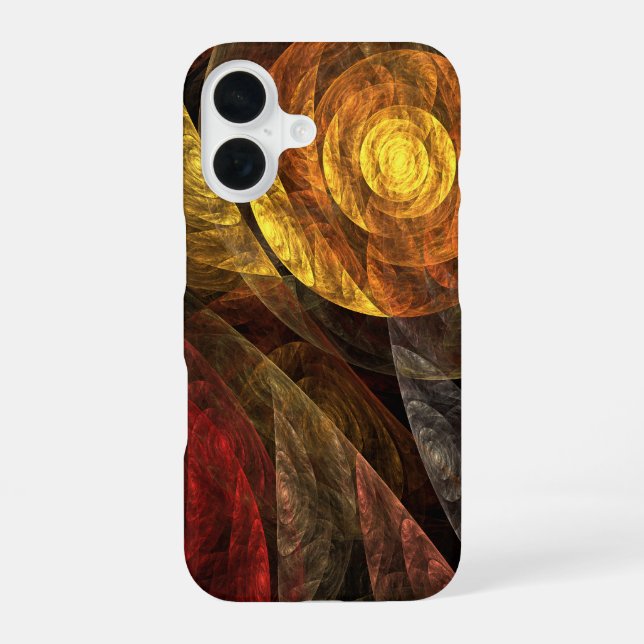 Sun Flower Floral Modern Abstract Art Pattern iPhone 16 Case (Back)