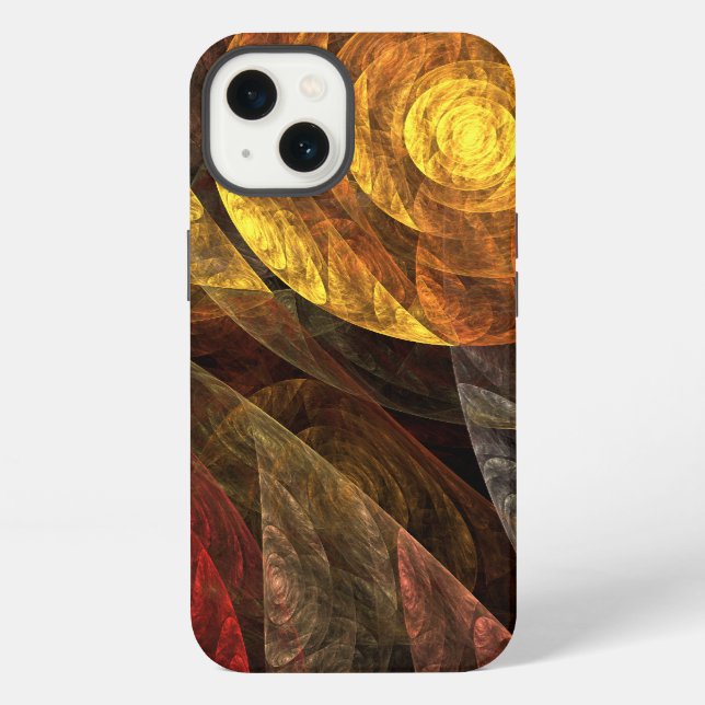 Sun Flower Floral Modern Abstract Art Pattern iPhone Case (Back)