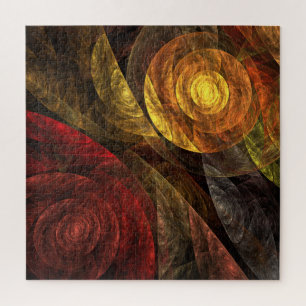 Sun Flower Floral Modern Abstract Art Pattern Jigsaw Puzzle
