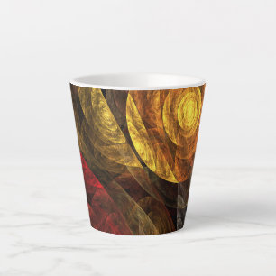 Sun Flower Floral Modern Abstract Art Pattern Latte Mug