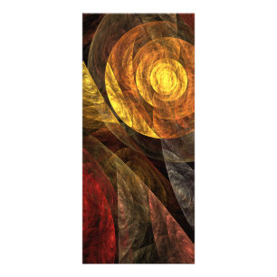 Sun Flower Floral Modern Abstract Art Pattern Rack Card
