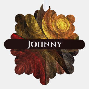 Sun Flower Floral Modern Abstract Art Pattern Tree Decoration Card