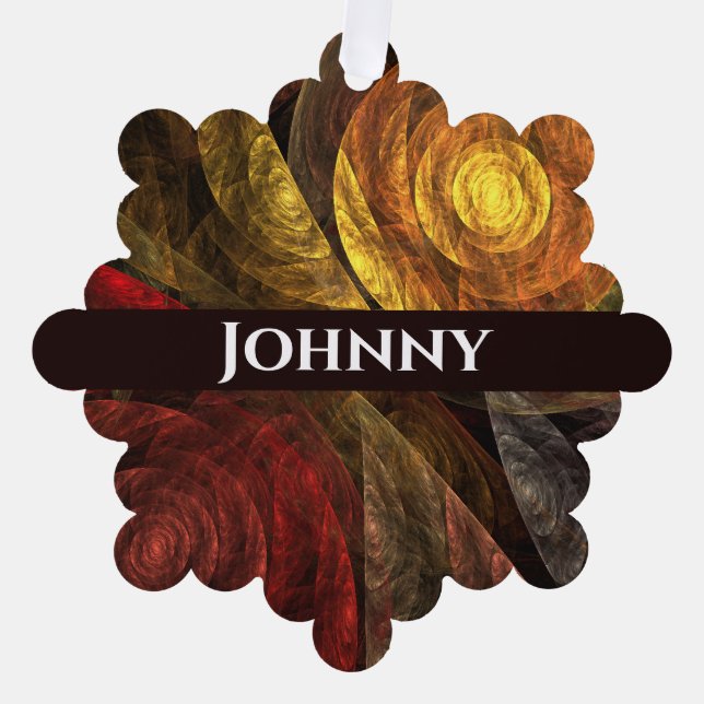 Sun Flower Floral Modern Abstract Art Pattern Tree Decoration Card (Front)